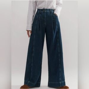 ME+EM Soft Denim Pleated Pant